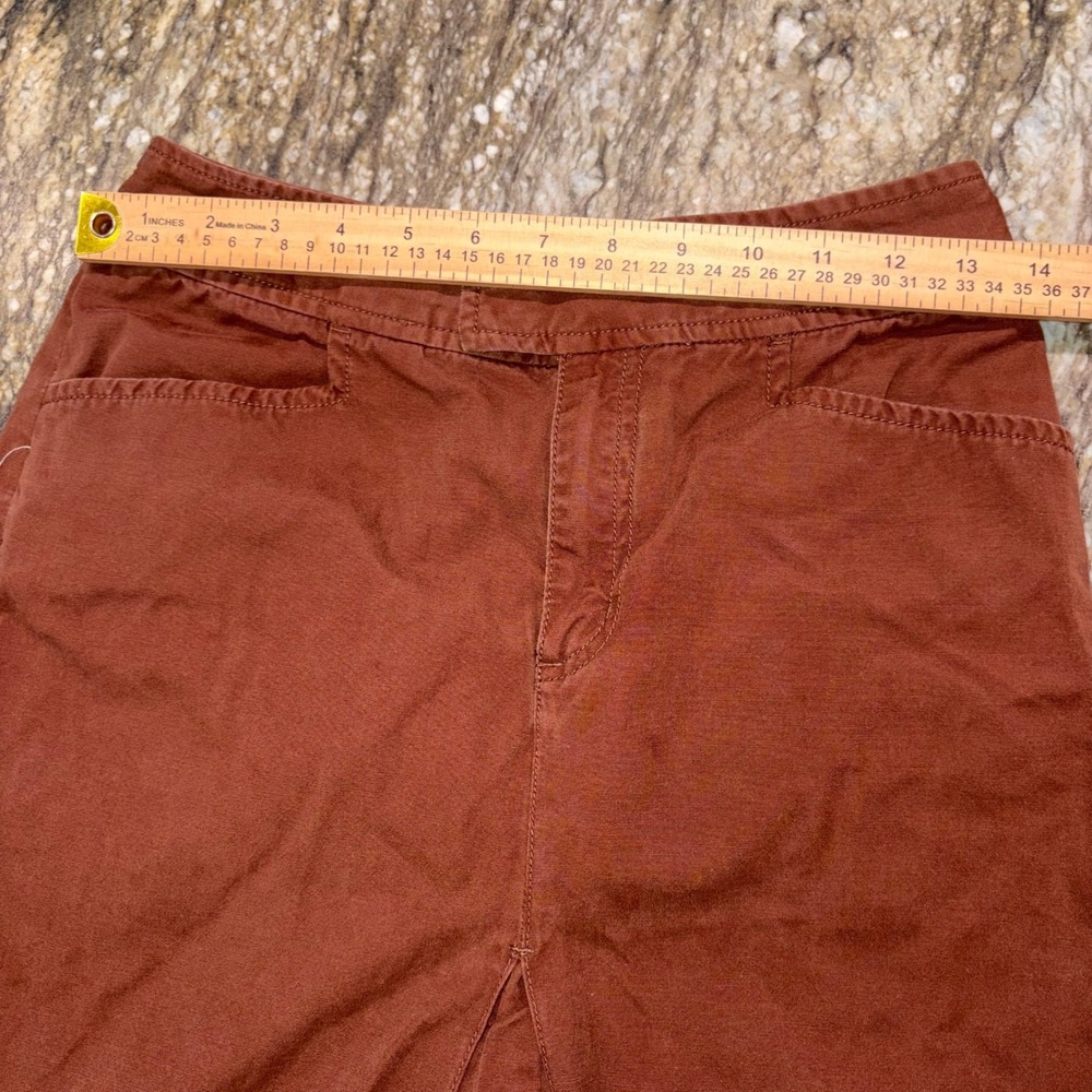 Y2k A-Line Pleated Front Hanna Andersson Cotton Skirt Womens XS Brown - Picture 3 of 8